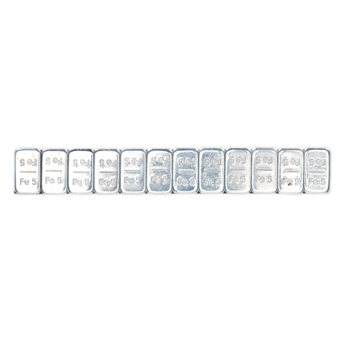 Steel Adhesive Wheel Weight 5g Strip of 12 - Pack of 100