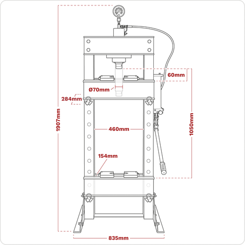 Hydraulic Floor Type Press 30 Tonne