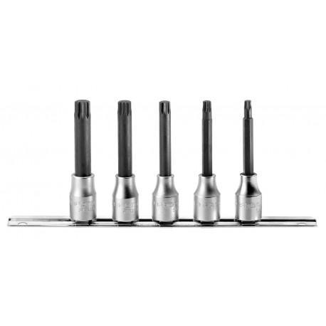 FACOM 5-piece set of drive bits for spline socket head (XZN) bits 1/2" - SV.J5