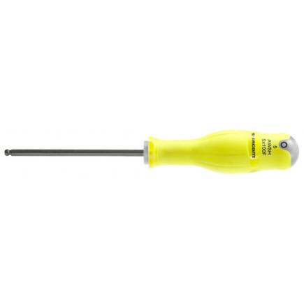 FACOM - AWHS - Spherical head spinner hexagon keys - FLUO- AWSH2X75F