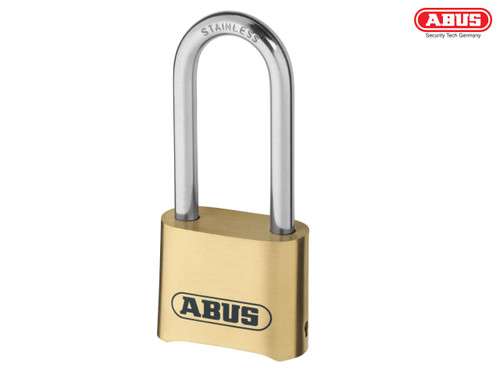 ABUS - 180IB/50HB63 50mm Brass Body Combination Padlock Long Shackle (4-Digit) Carded