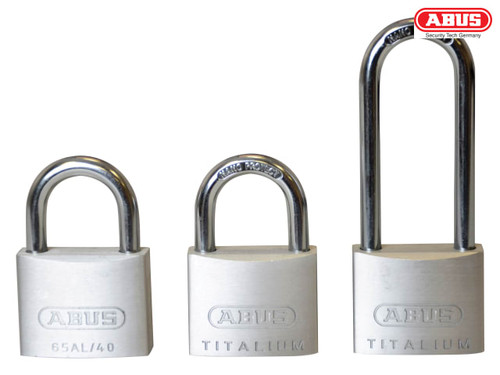 ABUS - 64TI/40mm TITALIUM™ Padlock Triple Pack (1 Long Shackle)