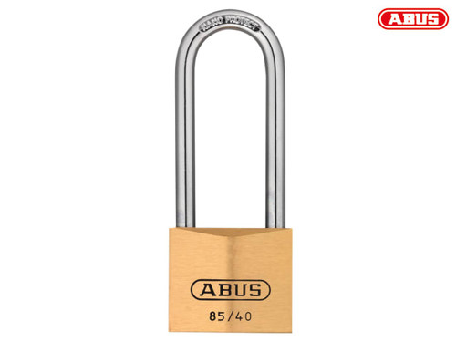 ABUS - 85/40mm Brass Padlock 63mm Long Shackle Carded