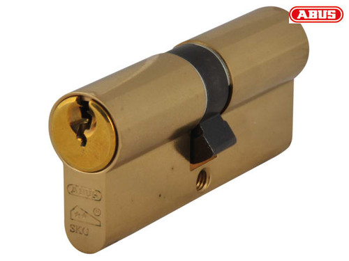 ABUS - E60NP Euro Double Cylinder Polished Brass 40mm / 50mm Box