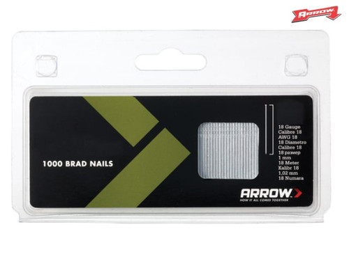 Arrow - BN1824 Brad Nails 38mm 18g Pack 1000