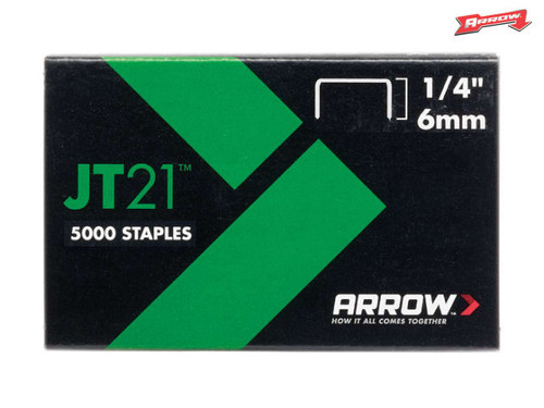 Arrow - JT21 T27 Staples 6mm (1/4in) Box 5000