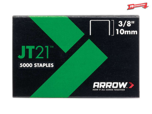 Arrow - JT21 T27 Staples 10mm (3/8in) Box 5000