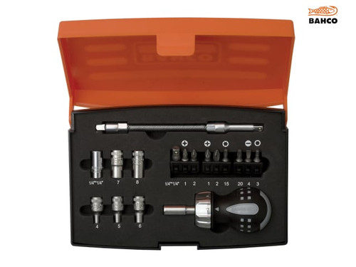 Bahco - 808050S-18 Stubby Ratchet Screwdriver Set of 18