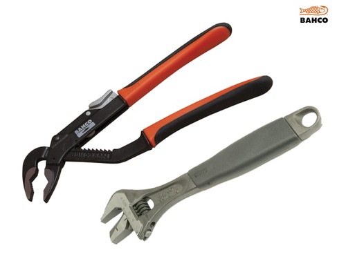 Bahco - 9873 Adjustable & Slip Joint Pliers Set 2 Piece