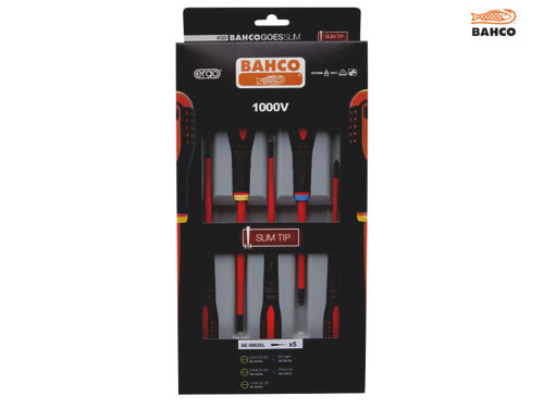 Bahco - SLIM ERGO™ Insulated Screwdriver SL/PZ Set 5 Piece