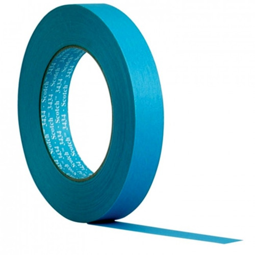 3M - 24mm x 50m Scotch Water Resistant Blue Masking Tape 3434 - Pack of 36 - 3M 07897