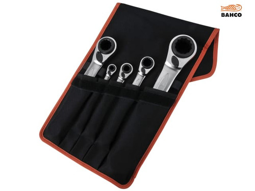 Bahco - Reversible Ratchet Spanners Set 5 Piece Metric