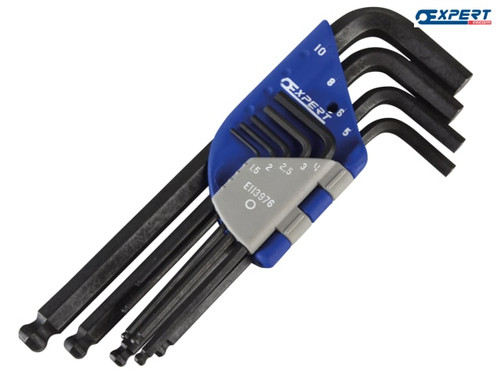 Expert - Ball End Hexagon Key Long Arm Set of 9 Metric (1.5-10mm)