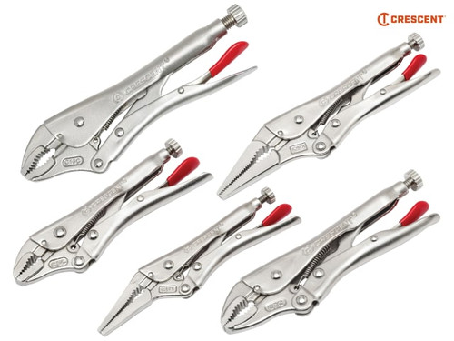 Crescent - Locking Pliers with Wire Cutter Set  5 Piece - CRECLP5SETN