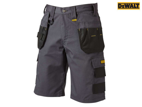 DEWALT - Cheverley Lightweight Grey Polycotton Shorts Waist 30in