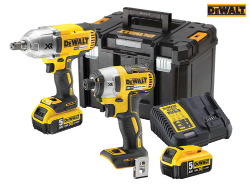 DEWALT - DCK2088P2T XR Brushless Impact Twin Kit 18V 2 x 5.0Ah Li-ion