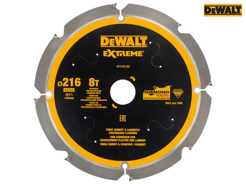 DEWALT - Extreme PCD Fibre Cement Saw Blade 216 x 30mm x 8T