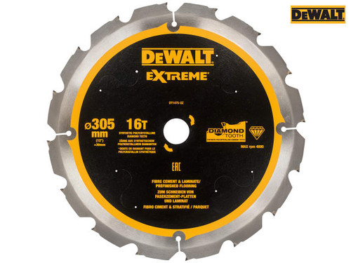 DEWALT - Extreme PCD Fibre Cement Blade 305 x 30mm x 16T