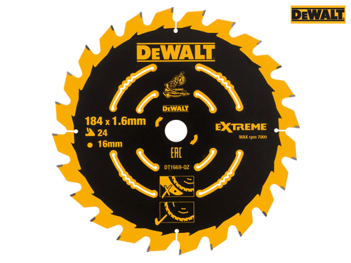 DEWALT - Cordless Mitre Saw Blade For DCS365 184 x 16mm x 24T