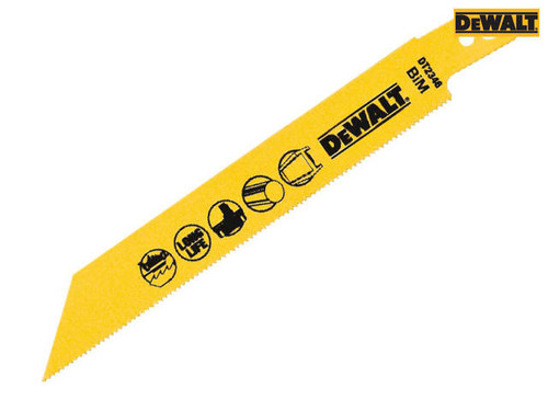 DEWALT - Sabre Blade Cobalt Steel Cordless Metals 3mm Max 152mm Pack of 5