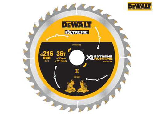 DEWALT - FlexVolt XR Circular Saw Blade 216 x 30mm x 36T