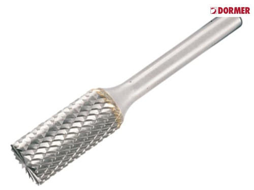 Dormer - Solid Carbide Bright Rotary Burr - Cylinder with Endcut 12.70 x 6mm