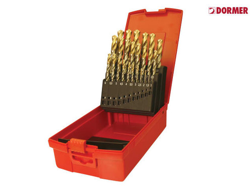 Dormer - A095 Set 202 A002 HSS TiN Coated Jobber Drill Set of 51 1.0-6.0 x 0.1mm
