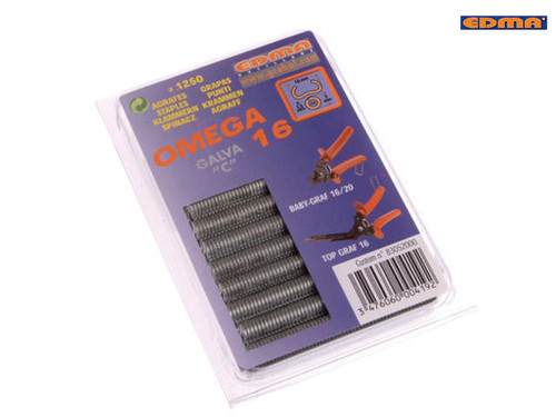 Edma - Galvanised Steel Hog Ring Omega 16 (250)