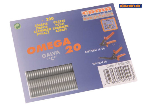Edma - Galvanised Steel Hog Ring Omega 20 (200)