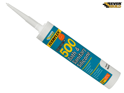 Everbuild - 500 Bath & Sanitary Silicone Sealant Translucent 290ml