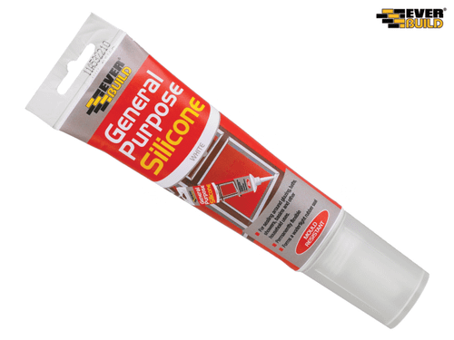 Everbuild - General Purpose Easi Squeeze Silicone Sealant White 80ml