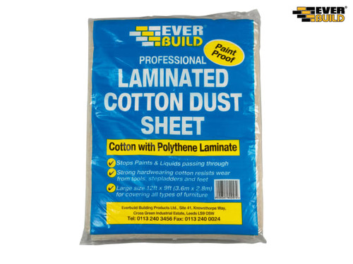 Everbuild - Laminated Cotton Dust Sheet 3.6 x 2.7m