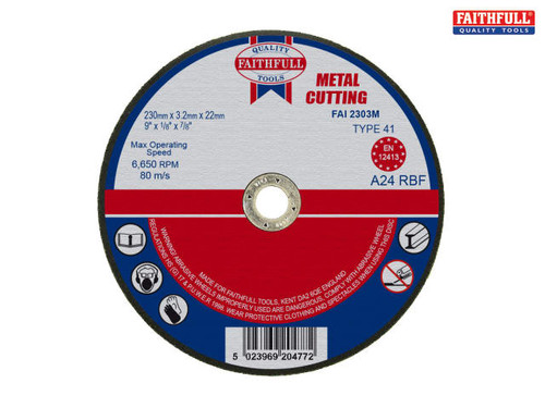 Faithfull - Metal Cut Off Disc 230 x 3.2 x 22mm