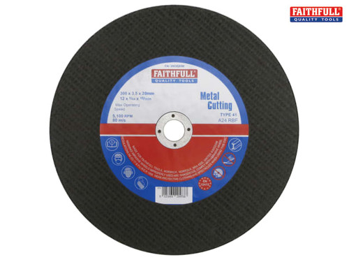 Faithfull - Metal Cut Off Disc 300 x 3.5 x 20mm