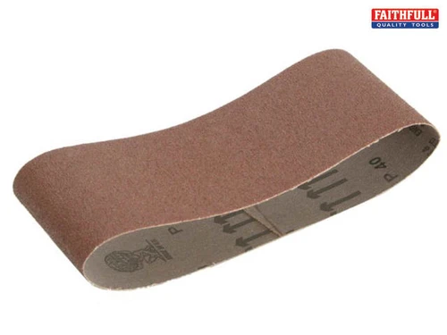 Faithfull - Cloth Sanding Belt 610 x 100mm 80g (Pack of 3)