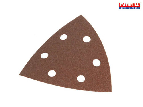 Faithfull - Delta Hook & Loop Sanding Sheets TR2 93mm Coarse (Pack 5)