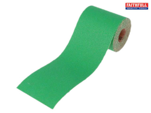 Faithfull - Aluminium Oxide Sanding Paper Roll Green 100mm x 50m 60g