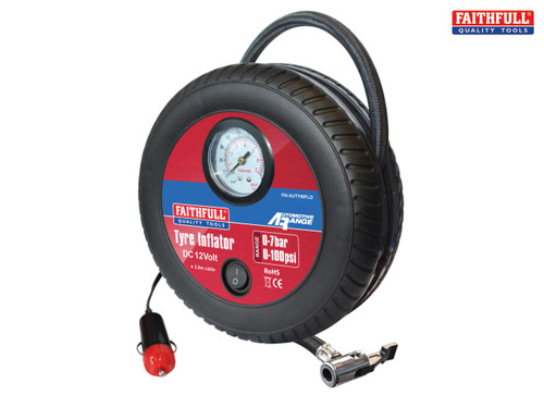 Faithfull - Low Volume Tyre Inflator 12V