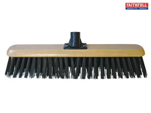 Faithfull - Platform Broom Head Black PVC 45cm (18in) Threaded Socket