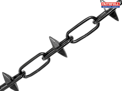 Faithfull - Spike Chain Black Japanned 6mm x 5m Box - Max Load 250kg