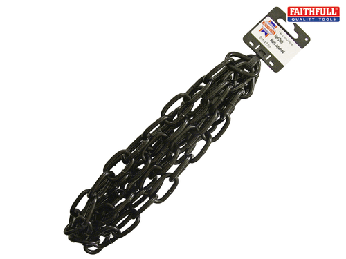 Faithfull - Black Japanned Chain 6.0mm x 2.5m - Max Load 250kg