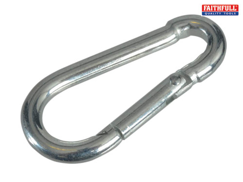 Faithfull - Fire Brigade Snap Hook 4mm Zinc Plated (Pack of 4)