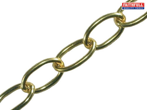 Faithfull - Oval Chain 2.3mm x 10m Polished Brass