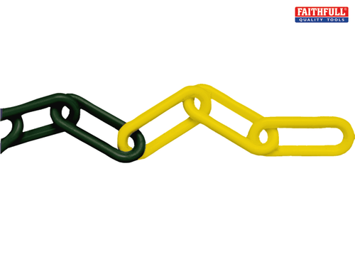 Faithfull - Plastic Chain 8mm x 12.5m Yellow / Black