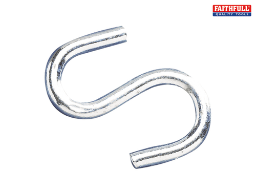 Faithfull - S-Hooks 3mm Zinc Plated (Pack of 20)