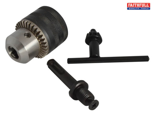 Faithfull - Chuck & Key 13mm Capacity 1/2 x 20 UNF Thread