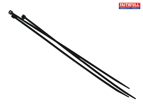 Faithfull - Cable Ties Black 150mm x 3.6mm Pack of 100