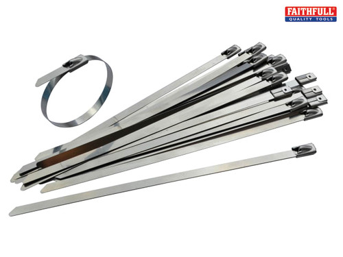 Faithfull - Stainless Steel Cable Ties 7.9 x 680mm (Pack of 50)