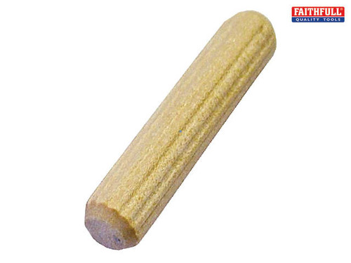 Faithfull - Wood Dowels Fluted 40 x 8mm (Pack of 50)