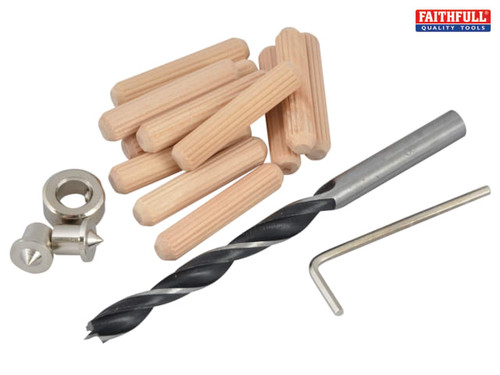 Faithfull - Dowel Kit 6mm Drill & Points